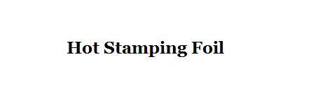 hot stamping foil