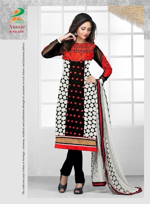 Black And White Printed Designer Suits