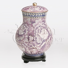 Purple Floral Urn