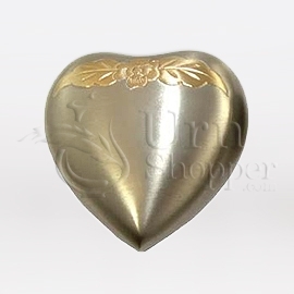 Avalon Series Pewter Metal Token Heart Cremation Urn