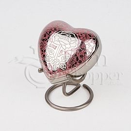 Rose Pink Heart Keepsake Urn