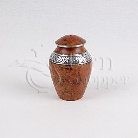 Rustic Aluminum Metal Token Cremation Urn