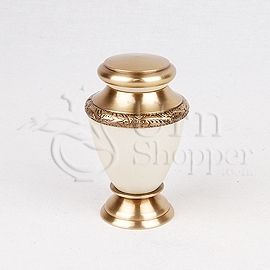 Artisan Pearl Brass Token Cremation Urn