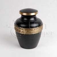 Black Avalon Series Blackstone Brass Keepsake Cremation Urn