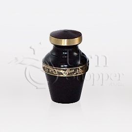 Avalon Series Mahogany Brass Token Cremation Urn