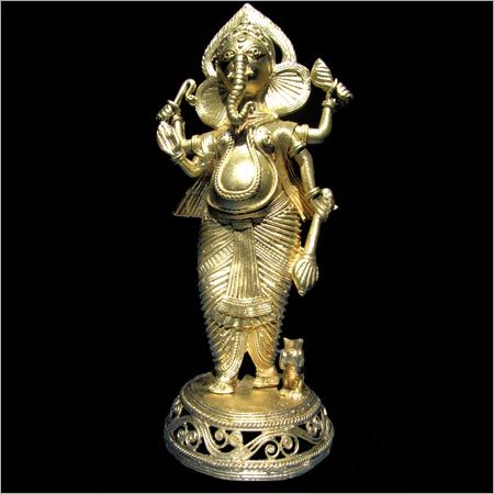Brass Ganesha Sculptures