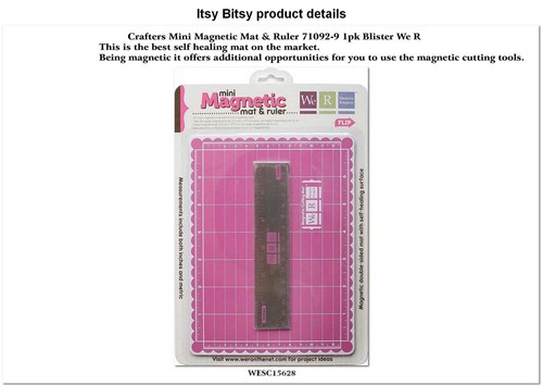 Crafters mini magnetic mat & ruler
