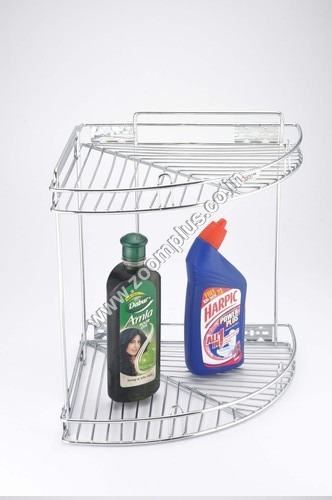 SS 2 Tier Corner Shelf