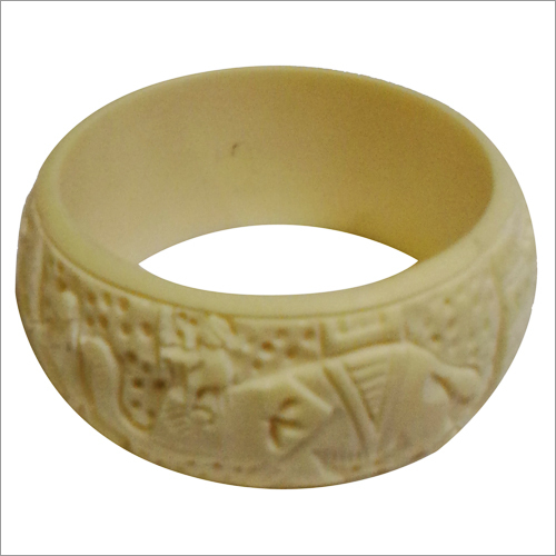 Imitation Ivory Hand Carved Bangles