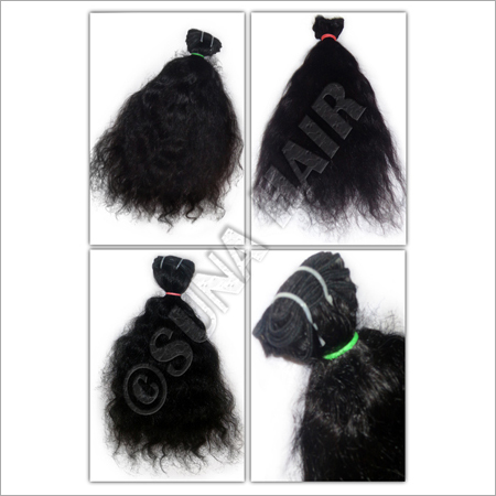 Tangle free remy virgin silky curly double drawn machine weft human hair