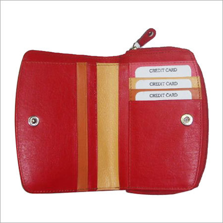 Small Leather Purse - Genuine Leather, 4x3x1 Inches, Red, Zipper Closure | Compact Design, Card Slots, Soft Texture