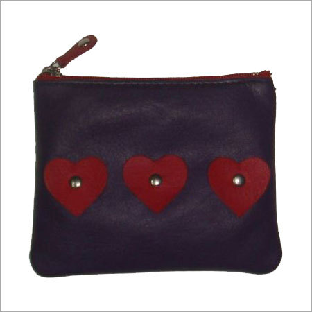 Leather Purse - Genuine Leather, 5x4x1 inches, Purple, Metal Zipper | Soft Texture, Elegant Style, Easy Carry