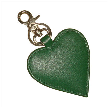 Leather Heart Shape Key Ring