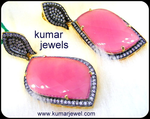 Pink Stone Earring