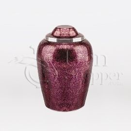 Burgundy Plum Alloy Small Brass Keepsake Cremation Urn