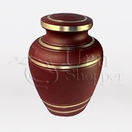 Cabernet Brass keepsake Cremation Urn