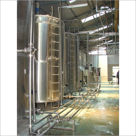 Milk Storage Tank With Piping