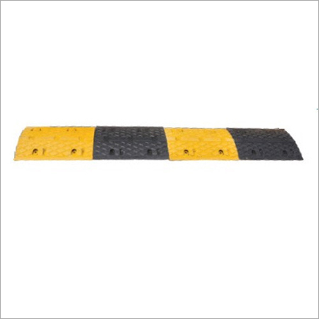 rubber-speed-breakers - Sturdy Plastic, 50 mm Height x 350 mm Width x 250 mm Length, Yellow & Black | Tear Resistant, Interlocking Grip, No Power Needed