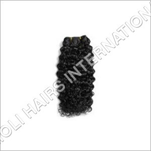 Brazilian Curly Hair Extension - Human Hair, Black, Double Weft 100g | Natural Look, Soft Texture, Bouncy Curls, Versatile Lengths