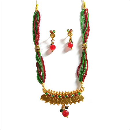 Goddess Laxmi Kundan Gold Tone Necklace Set 225