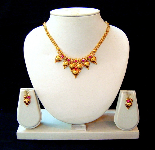 Gold Plated Kundan Necklace Set