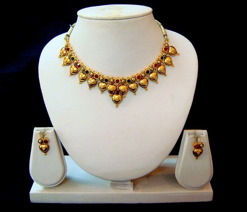 Gold Plated Kundan Necklace Set