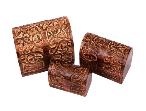 Wood Rustic Jewellery Boxes Treasures
