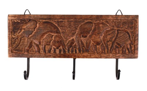 Hand Crafted Mango Wood Key Rack