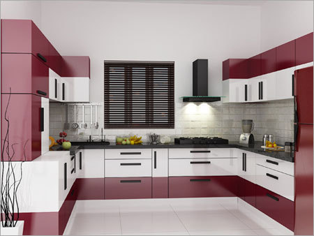 L Shape Modular Kitchen Installation