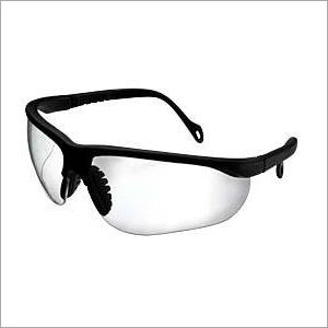 Safety Goggles - Plastic Material, Standard Size, White and Black Color | Scratch Resistant, UV Protection, Trendy Design for Male Workers