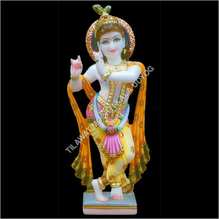 Colored Marble Krishna Moorti