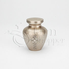 Celtic Cross Brass Token Cremation Urn