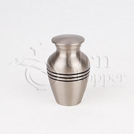 Classic Pewter with Stripes Brass Token Cremation