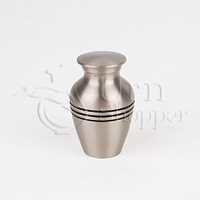 Classic Pewter with Stripes Brass Token Cremation