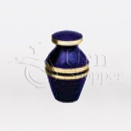 Cobalt Brass Token Cremation Urn