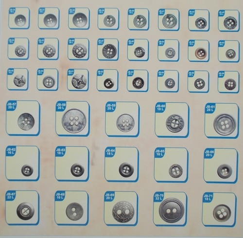24 Metal Buttons - Metal, Small, Medium & Large | Silver Color, Ideal for Garment Applications