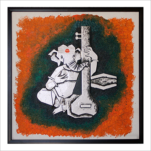 3D Ganesha on Canvas Background