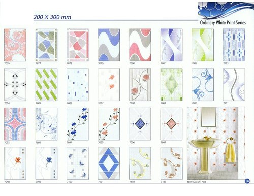 Ordinary White Print Series - Ceramic Tiles, Various Sizes, Glossy Finish | Crack Resistant, Attractive Look, Fine Finish, Easy To Fit