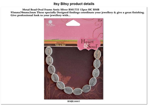 Metal Bead ovel frame