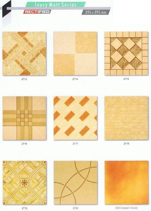 Ivory Matt Series - Ceramic Floor Tiles Beige Various Designs | Crack Resistant Easy Fitting Fine Finish