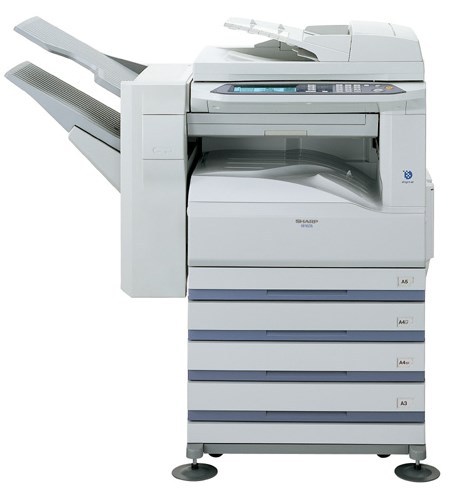 Used Copier Sharp AR M276 - 50x60x70 cm, White, 600x600 dpi | High Capacity, Versatile Editing, Network Scanning, Saddle Stitch Finisher