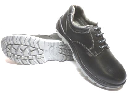 Allen Cooper Safety Shoes - Leather, Size 6-10, Black | EVA Insole, PU Outsole, Men's Lace-Up Style