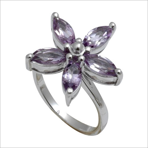 flower ring silver