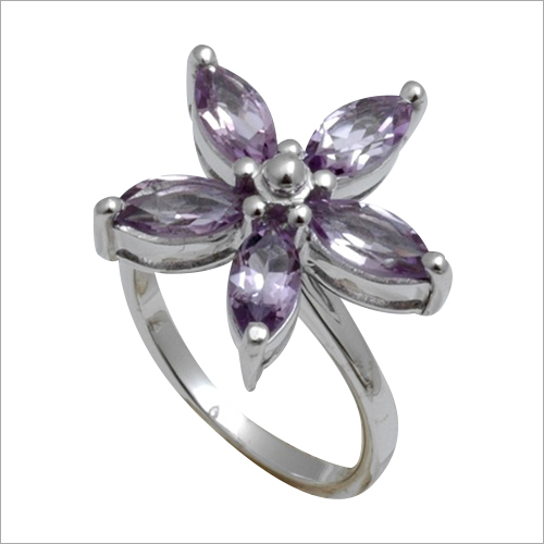 Sterling Silver Flower Design Ring