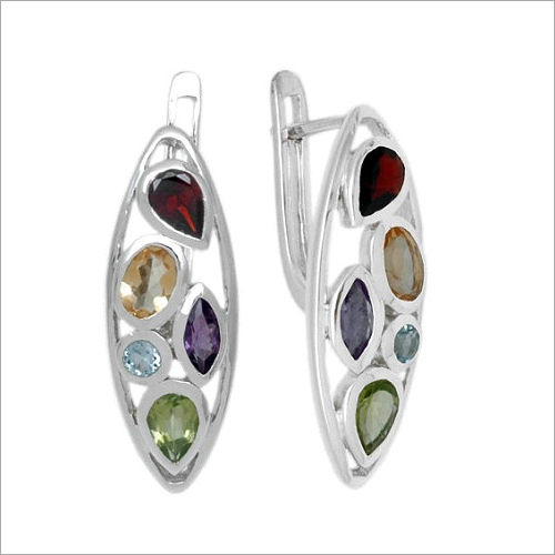 Semi Precious Stone Earrings Gender: Women