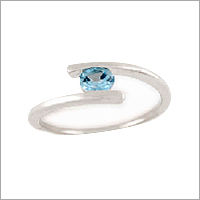 Single Stone Silver Ring Gender: Women