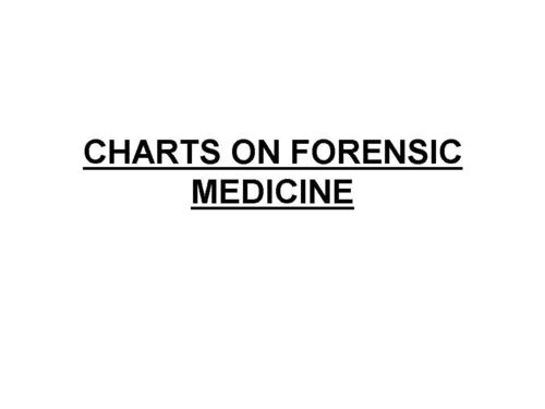 CHARTS ON FORENSIC MEDICINE