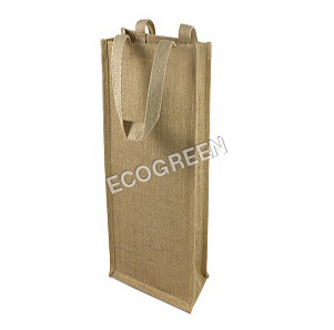 White Jute Bottle Bag