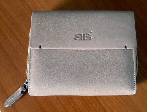 Silver Leather Passport Holder