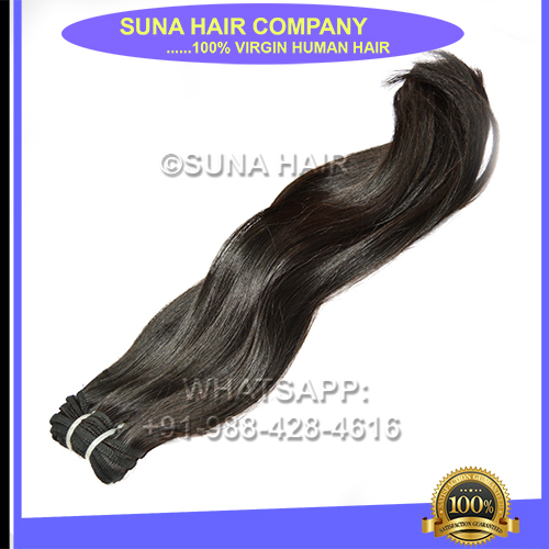 straight virgin natural indian humanhair extension